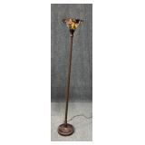 Floor Lamp w / Stained Glass Shade