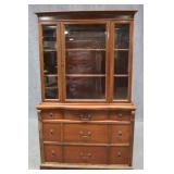 Carved Wood China Cabinet