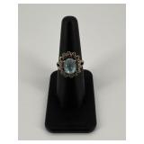 Sz 7 Sterling Silver Ring w/ Stone