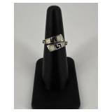 Sz 6 Sterling Silver & Opal Ring