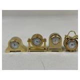 Quartz Mini Mantle Clocks / 4 pc