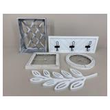 Metal & Wood Wall Decor/ Coat Rack|5 pc