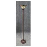 Floor Lamp w / Stained Glass Shade