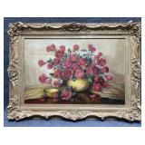 'Roses' Original Painting on Canvas Signed