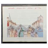 'Navidad' Christmas in Santa Fe Print Signed