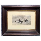 Vintage Etching Print by Robert Thew