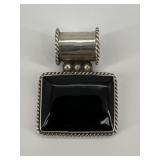 Sterling Silver Pendant w/ Inset