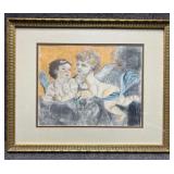 Original Drawing on Paper Signed Judy '93