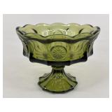 Fostoria Coin Olive Glass Compote