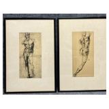 2/PC Michelangelo Male Nude Figure Prints