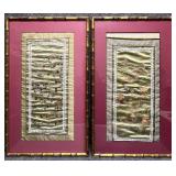 2/PC Asian Silk Embroidery Panel