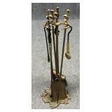 Metal Fireplace Tools & Stand