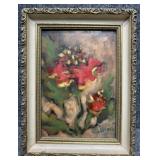 Small Original Painting on Panel Signed