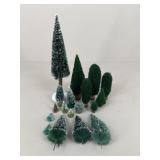Mini Christmas Village Trees / 18 pc