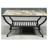 Metal Console Table w / Tile Top