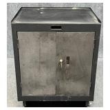 Rolling Metal Cabinet w / Key