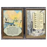 2/PC Vintage Poem/Inspirational Quote