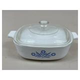 Corning Ware Blue Corn Flower Casserole Dish