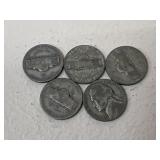 Jefferson War Nickels / 5 pc