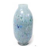 Footed Blown Art Glass Vase