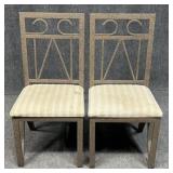 Pair of Metal Dining Chairs