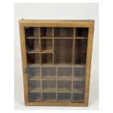 Wooden Hanging Display Curio Cabinet