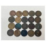 Indian Head Pennies / 20 pc
