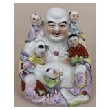 "Famille Roseï¿½ Laughing Buddha Porcelain Figure