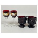 Avon Creamer Pitchers & Cordial Glasses