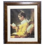 "A Young Girl Reading" Print on Canvas