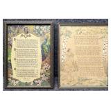 2/PC Vintage Poems/Inspirational Words by J.P.