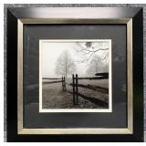 "Fence in the Mist" B&W Photography Print