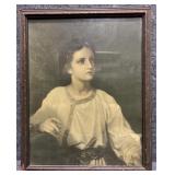 Vintage Portrait Print of Jesus at age 12