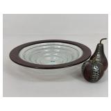 Hallmark Glass Display Bowl & Artificial Fruit|3pc