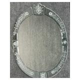 Oval Etched/Beveled Wall Mirror