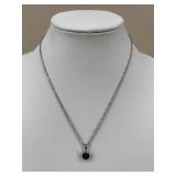 Sterling Silver Necklace w/ Stone
