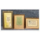 3/PC Vintage Poem/Inspirational Quote