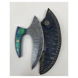 Custom Ulu Knife w/ Sheath