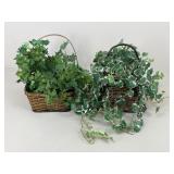 Artificial Arrangements In Baskets / 2 pc