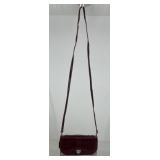 Faux Leather Crossbody Purse w/ Metal Accents