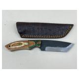 Custom Tanto Blade Knife w/ Sheath