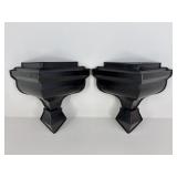 Pair Of Metal Wall Sconce Vases|2 pc