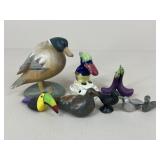 Bird Figures/ Wooden, Ceramic, Metal+