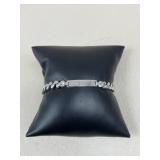 Stretch ID Bracelet w/ Sterling Silver Plaque