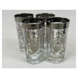Kimiko Silver Knight Shield Highball Glasses