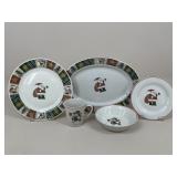 Stoneware "Santa" Dish Set