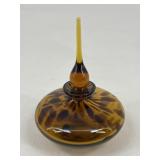 Silvestri Amber Art Glass Perfume Bottle