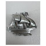 Sterling Silver Boat Brooch