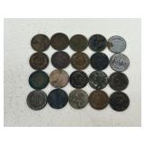 Indian Head Pennies / 20 pc