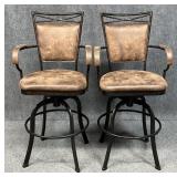 Pair of Hillsdale Swivel Bar Stools